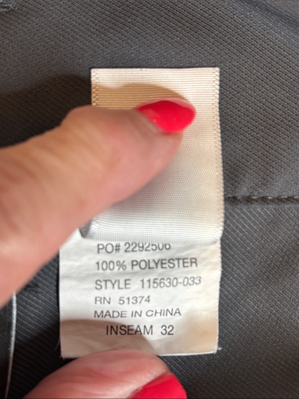 🩶 Cintas Men’s Work Pants 36R Dark Gray Utility Uniform Career Pants 🩶 - Picture 9 of 13